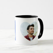 Mug M Géométrique Abstrait Bleu (Devant droit)