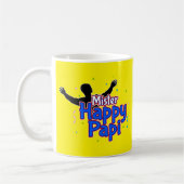 Mug M. Happy Papi avec votre nom sur JAUNE (Gauche)