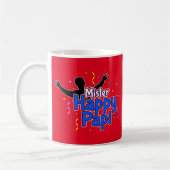 Mug M. Happy Papi avec votre nom sur RED (Gauche)