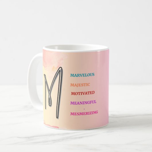 Mug "M" initial (11oz) (Devant gauche)