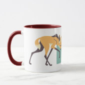 Mug M is for Maned Wolf (papaya) (Gauche)
