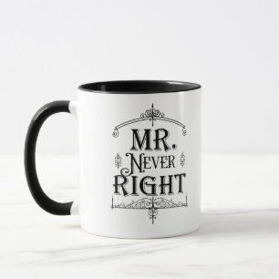 Mug M. JAMAIS JUSTE Vintage Déco Ornemental Classique