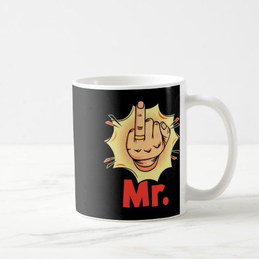 Mug M. - Mariage de mariage de lune de miel de Doigt d (Droite)