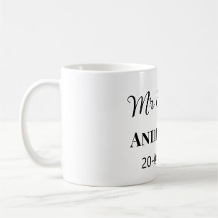 Mug M & Mme ajoutent le nom de famille date année cade