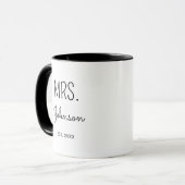 Mug M. Mme Newlysée Lune de miel Mariage Cadeaux Fianç (Devant gauche)