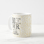 Mug M. Mme Right Fun Golden 50e Anniversaire (Devant gauche)