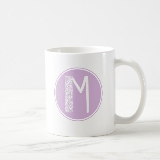Mug M Monogramme floral initial (Droite)