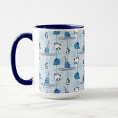 Mug M. Narwhal Blue Snowflake Motif (Gauche)