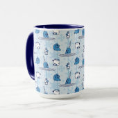 Mug M. Narwhal Blue Snowflake Motif (Devant gauche)
