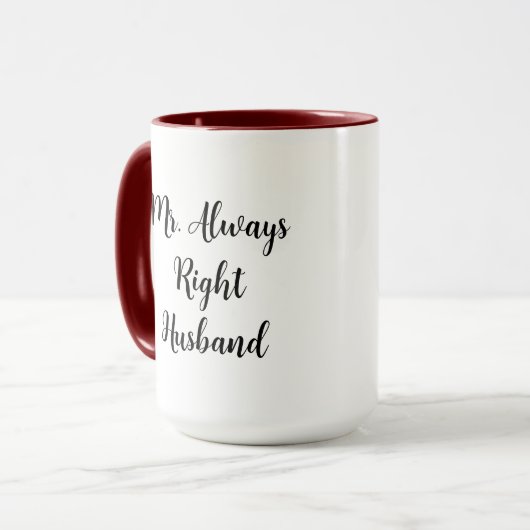 Mug M. Right et M. Always Right Husband (Devant gauche)