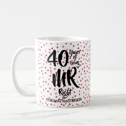 Mug M. Right et Mme Always Right Fun 40e anniversaire (Gauche)