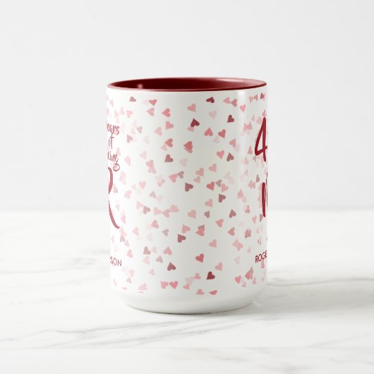 Mug M. Right Fun 40e anniversaire de Ruby Mariage (Centre)