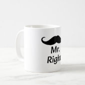 Mug M. Right Mustache Fun Matching Couple (Devant gauche)