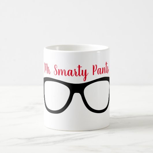 Mug M. Smarty Pants - Red Print - (Centre)