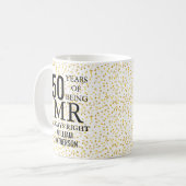 Mug M. Toujours Juste Fun Golden 50e Anniversaire (Devant gauche)