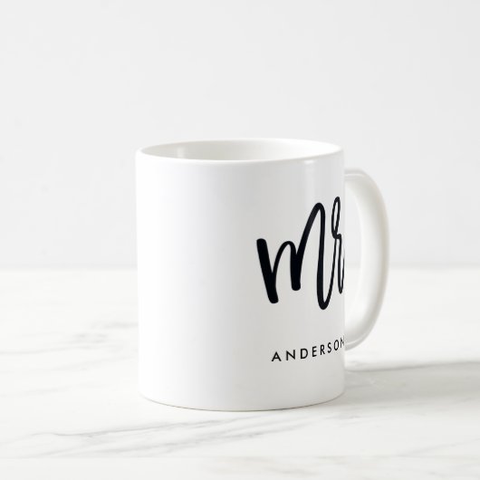 Mug M. Trendy Script Personalized de M. Right | (Devant droit)