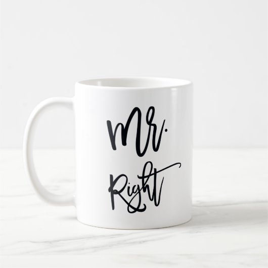 Mug M. Trendy Script Personalized de M. Right | (Gauche)