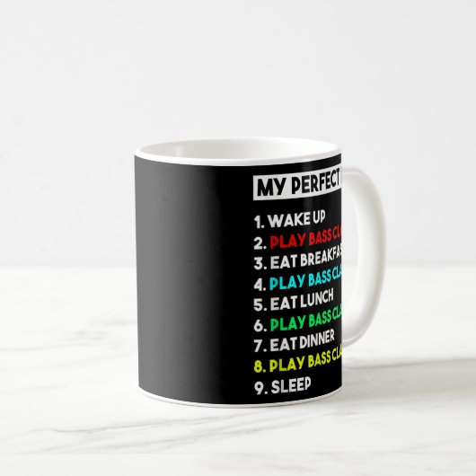 Mug Ma Basse Parfaite Clarinet Jour Funny Bass Clarine (Devant droit)
