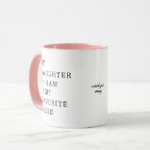 Mug Ma belle-fille est mon enfant préféré (Devant gauche)