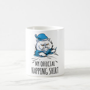 Mug Ma chemise de sieste officielle avec chien couchan