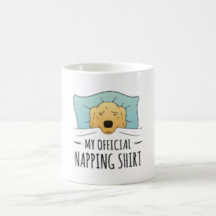 Mug Ma chemise de sieste officielle avec chien couchan