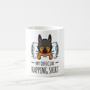 Mug Ma chemise de sieste officielle avec chien couchan
