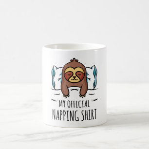 Mug Ma chemise de sieste officielle avec Sloth couché