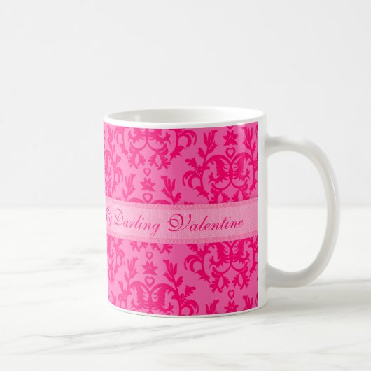 Mug Ma chérie Saint Valentin damassé chaud passion mue (Droite)