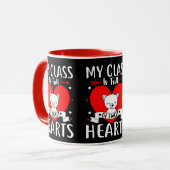 Mug Ma Classe Est Pleine De Coeurs Sucrés Valentine (Devant gauche)