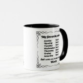 Mug Ma couleur préférée est le noir (Devant droit)