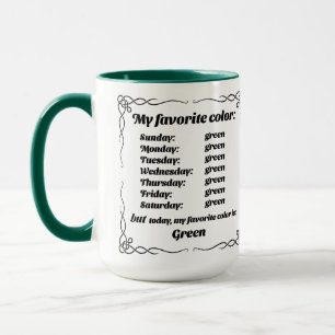 Mug Ma couleur préférée est le vert