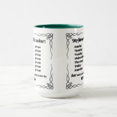 Mug Ma couleur préférée est le vert (Centre)