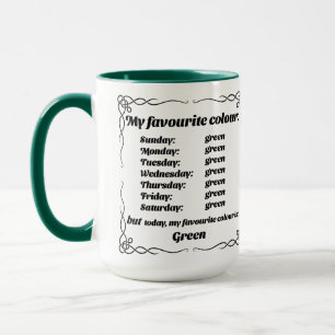 Mug Ma couleur préférée est le vert