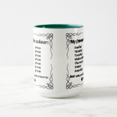 Mug Ma couleur préférée est le vert (Centre)