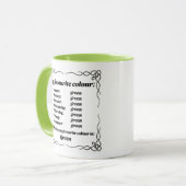 Mug Ma couleur préférée est le vert (Devant gauche)