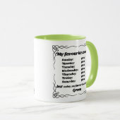 Mug Ma couleur préférée est le vert (Devant droit)