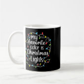 Mug Ma couleur préférée est les lumières de Noël  (Gauche)