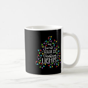 Mug Ma Couleur Préférée Est Les Lumières De Noël Drôle