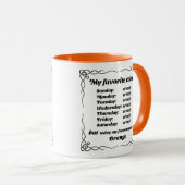 Mug Ma couleur préférée est orange (Devant droit)