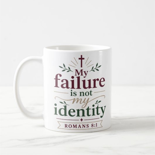 Mug Ma défaillance n'est pas mon identité Vérité bibli (Gauche)