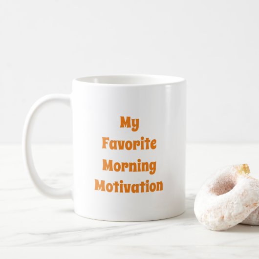 Mug Ma description de motivation matinale préférée Typ (Avec donut)