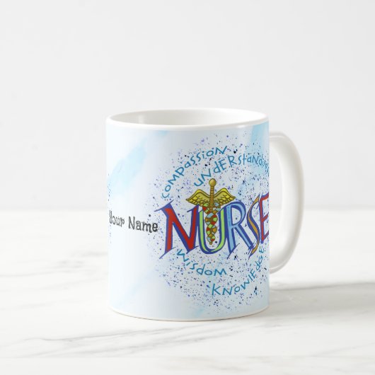 Mug Ma devise d'infirmière (Devant droit)