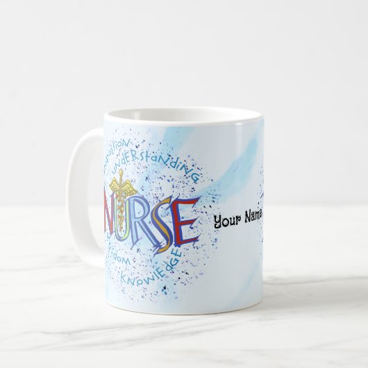 Mug Ma devise d'infirmière (Devant gauche)