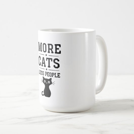 Mug ma devise : plus de chats moins de gens (Devant droit)