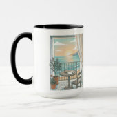 Mug Ma façon de passer la matinée | Balcon ensoleillé (Gauche)