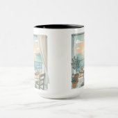 Mug Ma façon de passer la matinée | Balcon ensoleillé (Centre)