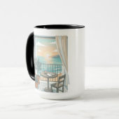 Mug Ma façon de passer la matinée | Balcon ensoleillé (Devant gauche)