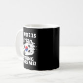 Mug Ma femme est coréenne drôle drapeau coréen cadeau (Devant gauche)