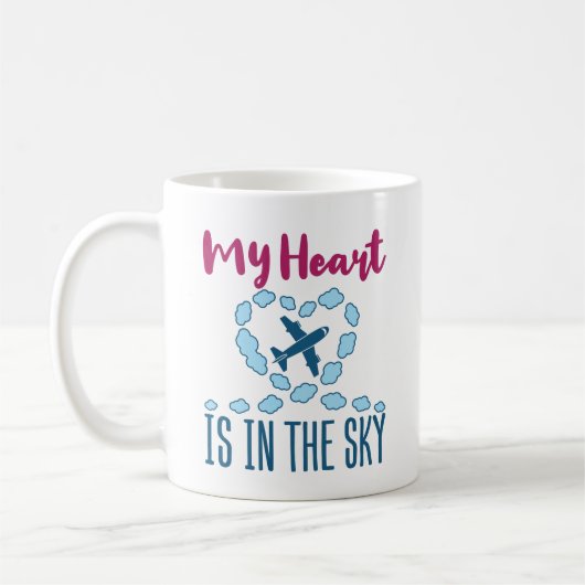 Mug Ma Femme Pilote Est Dans Le Ciel (Gauche)
