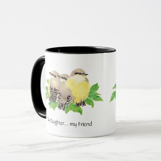 Mug Ma Fille... mon Ami-bouddin Oiseaux (Devant gauche)